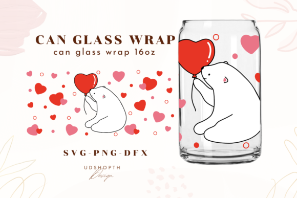 Bear Heart SVG Cup for Libbey 16oz: Graphics and Crafts