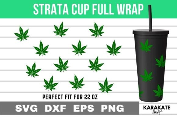 Cannabis 22 Oz Strata Cup Wrap SVG: Graphics for Crafts