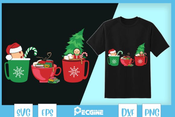 Christmas Books Coffee Cup: Graphics for Crafts & Branding