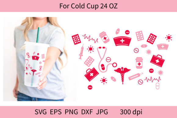 Cold Cup Wrap SVG. Nursing Tumbler. Vale – Graphics & Crafts