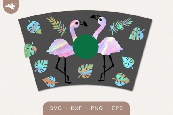 Flamingo Cup Wrap: Graphics for Crafts Sellers