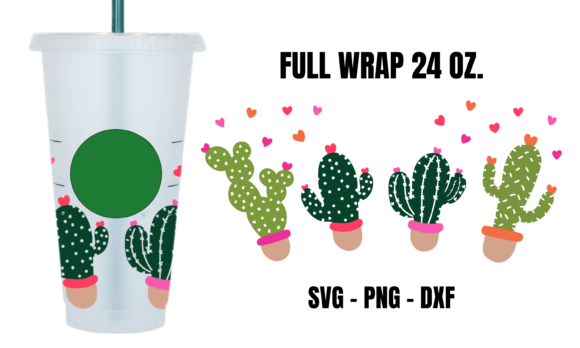 Funny Cactus Starbucks Cup Wrap Svg