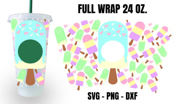Funny Ice Cream Starbucks Cup Wrap Svg