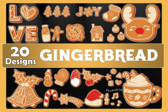 Gingerbread Christmas Bundle SVG: Crafts & Graphics