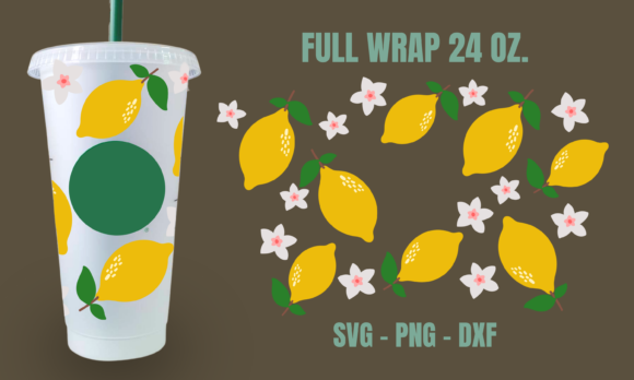 Lemon Starbucks Cup Wrap Svg Graphics