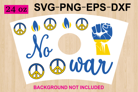 No War Starbucks Cup Wrap: Graphics & Crafts Asset Review