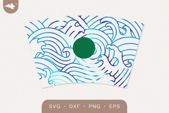Ocean Waves Cup Wrap: Graphics for Crafts-Driven Branding