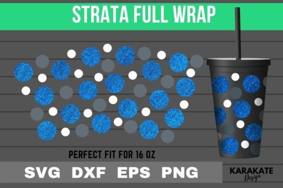 Polka Dot, 16 Oz Strata Cup Wrap SVG
